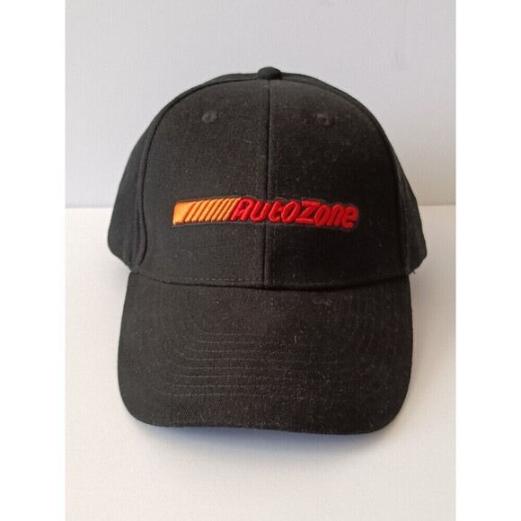 Vintage AutoZone Cap Embroidered Black Strapback Adjustable Employee Hat - Picture 1 of 6